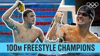 Men's 100m Freestyle ‍️ Last 5 Champions!