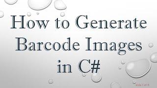 How to Generate Barcode Images in C#