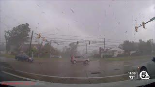 Video: Ohio woman stuck in car during crazy storm