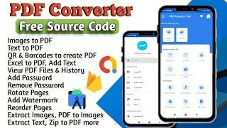 How to Create PDF Converter App | Free Source Code Android Studio | Image to PDF  | Advance PDF Tool