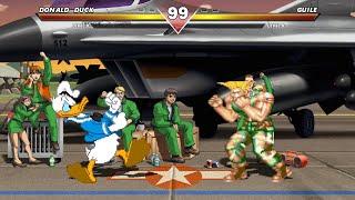 DONALD DUCK vs GUILE - HIGH LEVEL INSANE EPIC FIGHT!