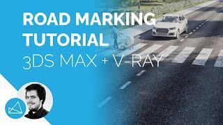 Archviz Quick tips: Road surface marking / Street stripes in 3ds Max and V-ray