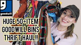 HUGE 50+ Item Goodwill Outlet [Bins] Thrift Haul! Amazing Finds to Resell on Poshmark for a Profit $