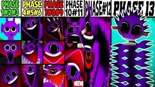 Phase 1 VS Phase 2 VS Phase 3-4 VS Phase 5 VS Phase 6 VS Phase 7-8-13 in Incredibox Sprunki Mix!