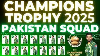 ICC Champions Trophy 2025 Pakistan Squad | Pakistan squad for ICC Champions Trophy 2025.