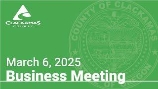 Board of County Commissioners' Meeting - March 6, 2025