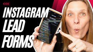 How to use the NEW FREE Instagram LEAD Form built into Instagram