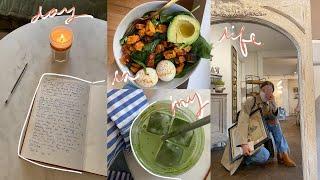 FALL VLOG journaling, matcha, grain bowls, antiquing!