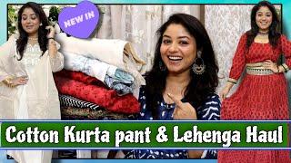 Amazon kurta pant haul / Ajrakh lehenga, Shirt, Bottom, jewellery Haul / shopping @ Vaishali Mitra