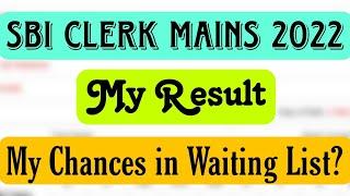 My SBI CLERK MAINS 2022 Result