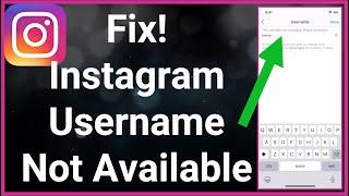 Fix! Instagram Username Not Available