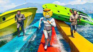 CORRE O TE ATROPELLO EN BARCO!! LAS MEJORES RISAS!! - GTA 5 ONLINE