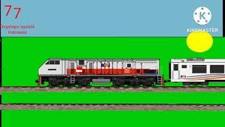 Selamat hari kemerdekaan Indonesia ke 77 #keretaapiindonesia (Music video and train animation)