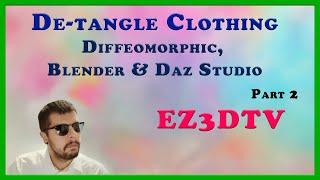 De-tangle Clothing - Diffeomorphic, Blender and Daz Studio.