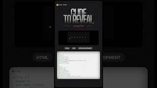 CSS Glide To Reveal Animation #shots #shortvideo #html #css