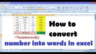 how to convert number into words in excel in indian rupees permanently | number to words in excel