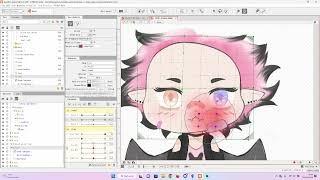 Live2d full process (except mouth and eye process) chibi crayon