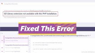 GD Library extension not available with this PHP installation - Laravel Error fixed.