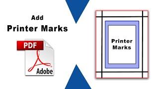 How to add printer marks to pdf using Adobe Acrobat Pro DC