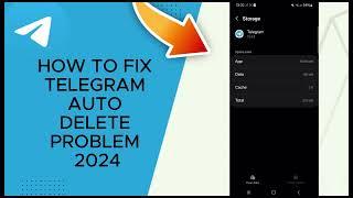 How To Fix Telegram Auto Delete Problem 2024