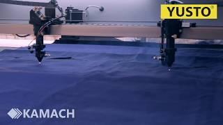 Тест лазерной резки ткани оксфорд на лазерном станке KAMACH TEX D 1610