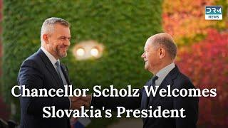 German Chancellor Olaf Scholz Welcomes Slovakia's President Peter Pellegrini in Berlin | AC1G