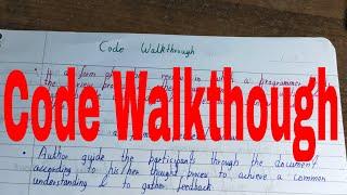 Code walkthrough|Code walkthrough in software engineering|Code walkthrough example|Software testing