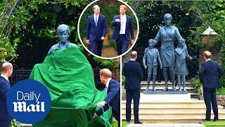 Prince William and Prince Harry unveil Princess Diana statue on her birthday
