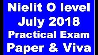 Nielit O level July 2022 Practical Exam Paper & Viva Question Paper | O level Viva Question answer