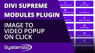 Divi Supreme Modules Image To Video Popup On Click 