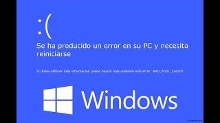 Como solucionar el error: Se ha producido un error en su PC y necesita reiniciarse en Windows