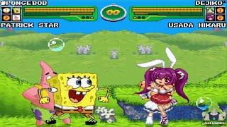 M.U.G.E.N. Battles | SpongeBob/Patrick vs Dejiko/Usada | SpongeBob SquarePants vs Di Gi Charat