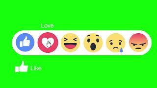 FACEBOOK REACTIONS GREEN SCREEN ANIMATION 2019