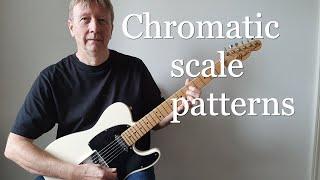 Chromatic scale patterns on a blues shuffle