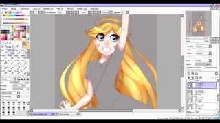 Hair Tutorial [Paint Tool Sai]