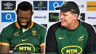 Rassie Erasmus and Siya Kolisi post-match press conference | England 20-29 South Africa