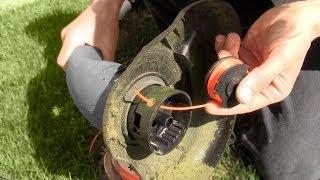 How to replace string trimmer edger line