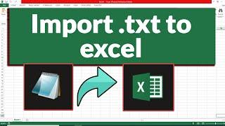 How to import .txt file to excel sheet in a nice format