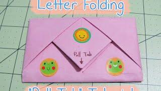"Pull Tab" Letter Folding (Origami)