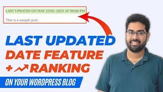 Add "Last Updated Date" Feature On Your WordPress Blog Post  Grow Blog Rank On Google 