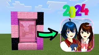 Cara membuat portal menuju Sakura school simulator di minecraft MCPE