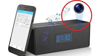 LIERONT HD 1080P WiFi Hidden Camera Clock Bluetooth Speaker Spy Camera