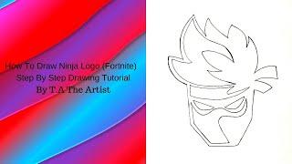 How To Draw Ninja Logo Step By Step Drawing Tutorial. Drawing Ninja Logo.