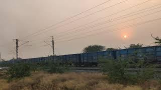 High Speed Freight Movement- DFC Corridor Hauled by WDG4G in Parallel  Action with a Passenger Train
