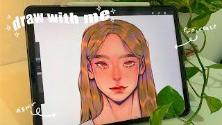 RELAXING ART VLOG  using Procreate  asmr