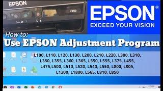 How to: Use EPSON Adjustment Program