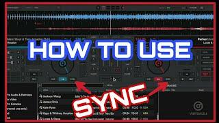 How to use SYNC BUTTON on Virtual DJ 2022 ( virtual DJ 2021 tutorials )