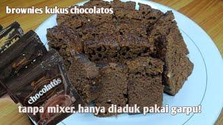 Brownies kukus chocolatos, tanpa mixer! hanya diaduk pakai garpu