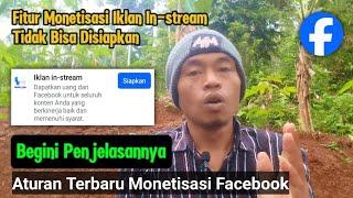 Fitur Iklan In Stream Tidak Bisa Disiapkan || Monetisasi Facebook Terbaru