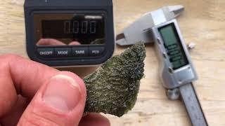 Inspection of a Czech Moldavite Meteorite with Rare Shape (Weighed, Measured + Description)